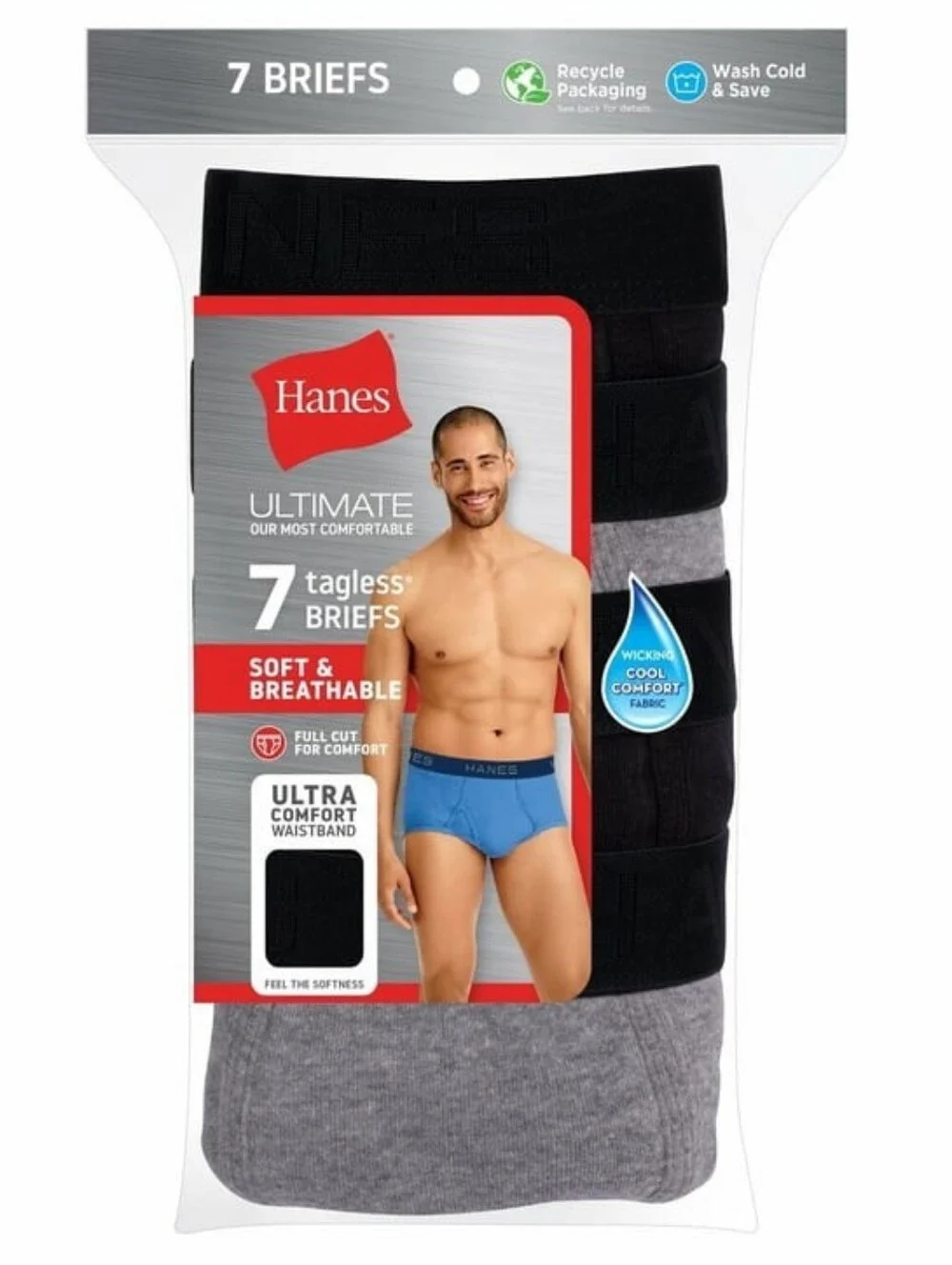 Hanes No Ride Up Briefs 7-Pack